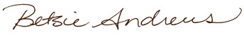 Signature of Betsie Andrews